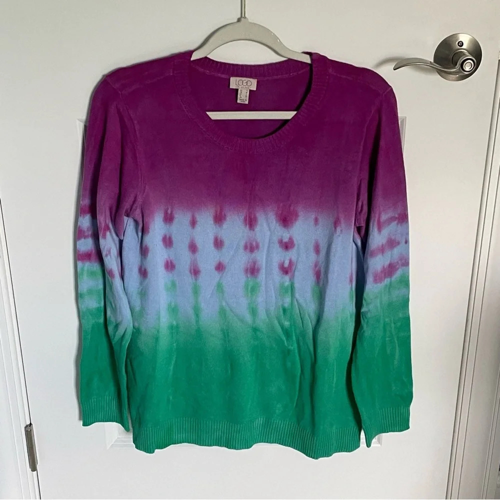 Logo by Lori Goldstein tie dye dip dye crewneck Sweater 29467